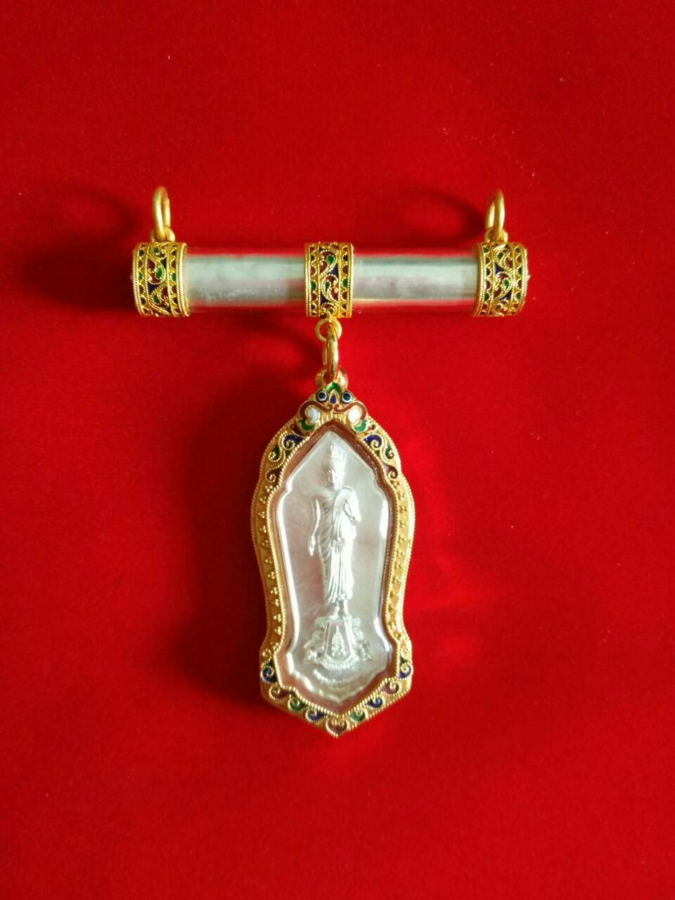 เหรียญพระอุปัชฌาย์ & ตะกรุดมหาสะท้อน รุ่น 5 เลี่ยมทอง