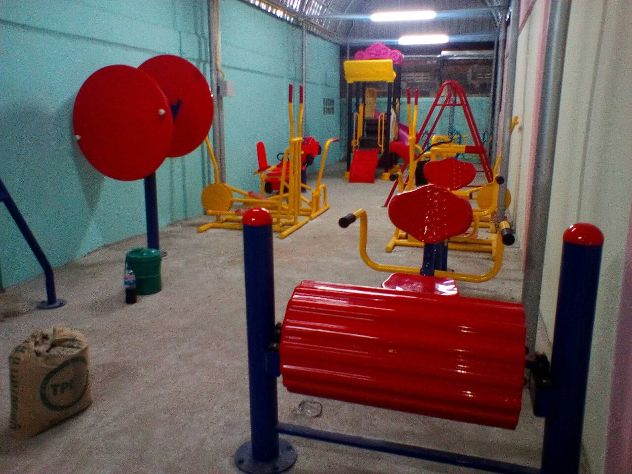 รหัส OUL ผลงานติดตั้ง (บางศรีเมือง จ.นนทบุรี) เครื่องออกกำลังกายกลางแจ้ง