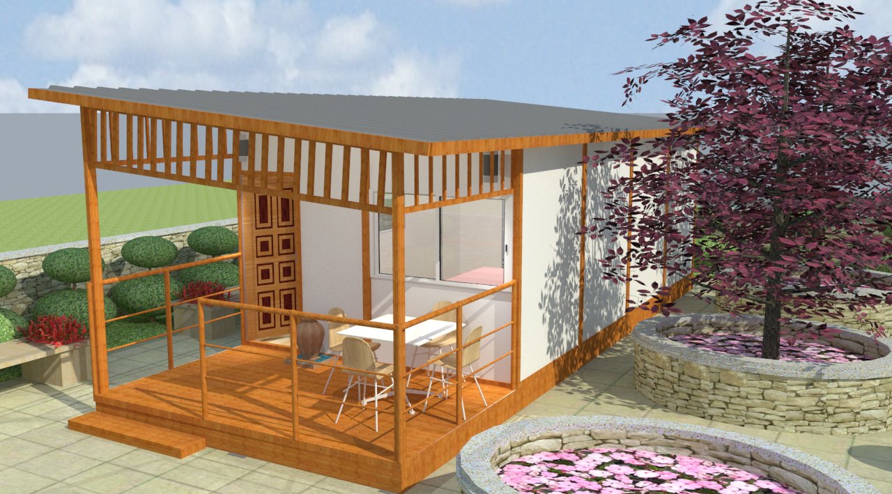 บ้านสำเร็จรูป บ้านน็อคดาวน์ สร้างออฟฟิศ happyhouse ND-08
