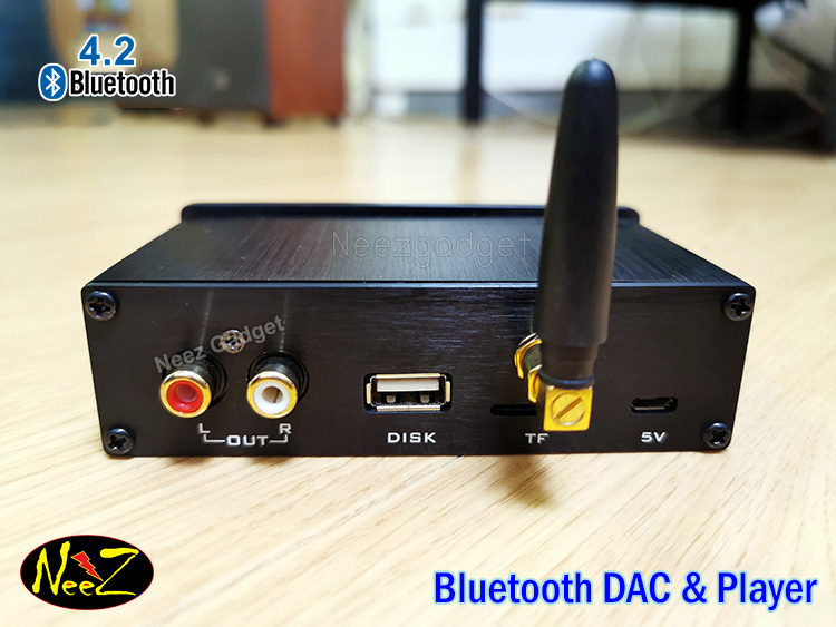 DAC Bluetooth +Player+Amp เครื่องรับสัญญาณ บลูทูส และ เครื่องเล่นไฟล์เพลงจาก USB&mini SD + แอมป์หูฟัง ใช้ในรถได้เลย มีประกัน ร้านไทย