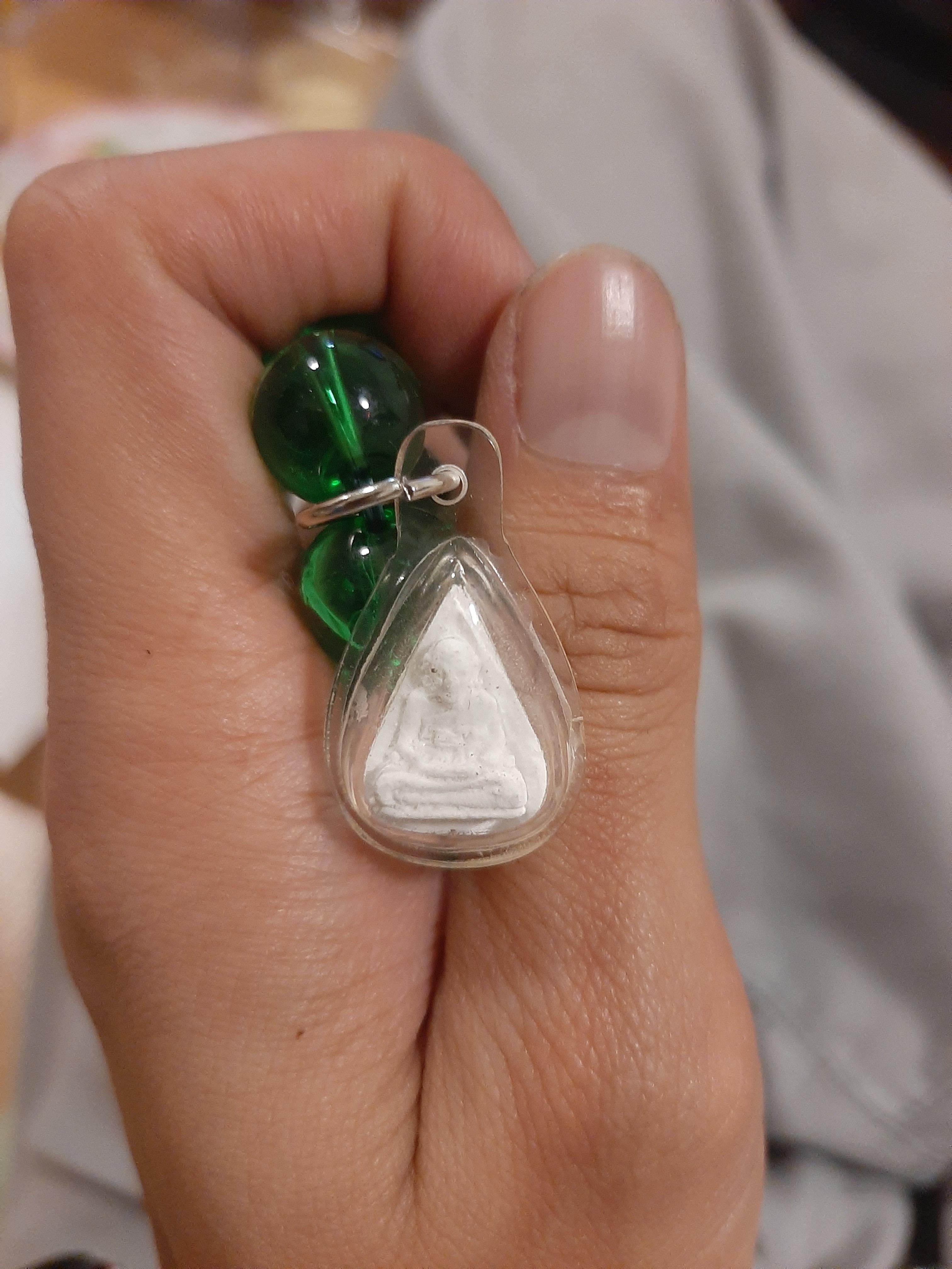 ประคำข้อมือหลวงตาม้า จี้พระผงจักรพรรดิ หลวงปู่ทวด