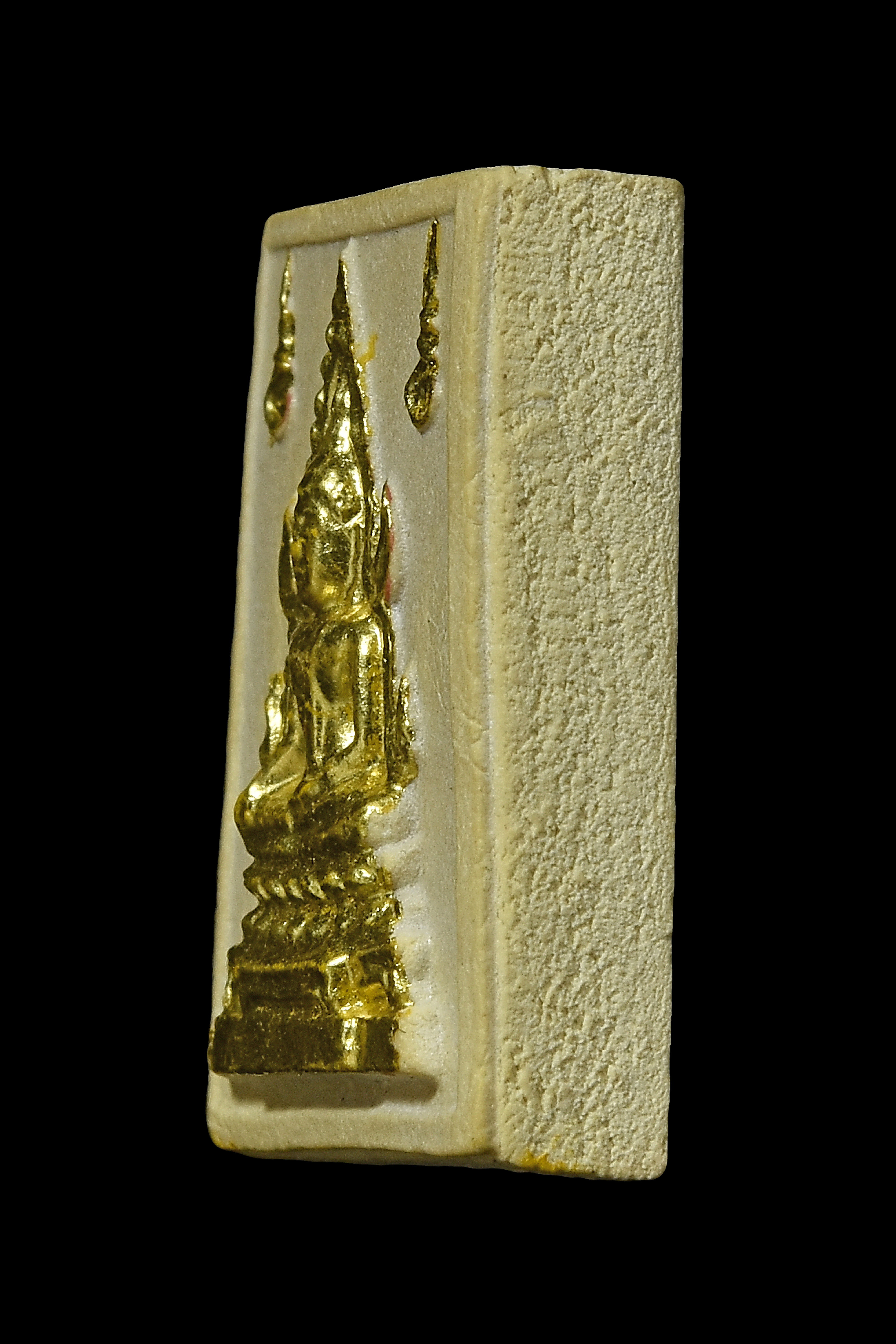 สมเด็จพระคำข้าวปิดทอง (มีเกศา พิมพ์แขนจุด) พร้อมตลับเงิน ล.พ.ฤกษีลิงดำ