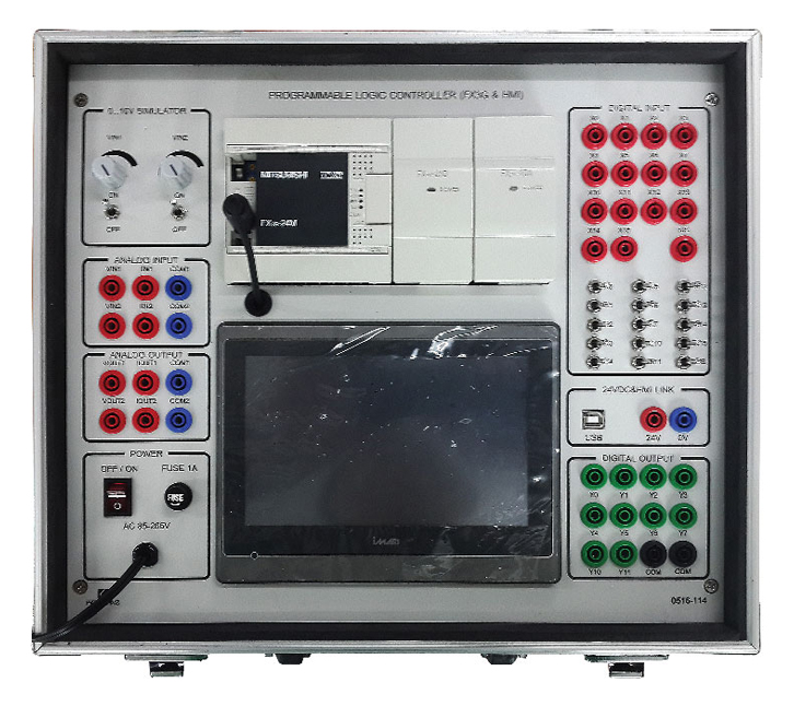 ชุดฝึก PLC กับระบบ HMI (Mitsubishi) รุ่น 0516-114 ยี่ห้อ KONSTANZ ชุดฝึกด้านระบบควบคุมอัตโนมัติในงานอุตสาหกรรม