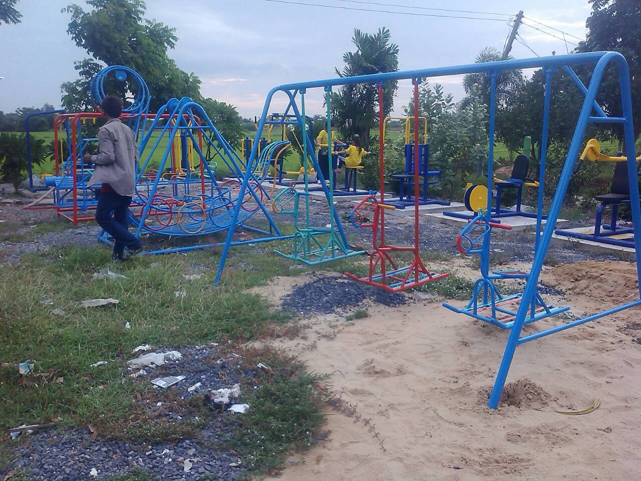 รหัส PG ผลงานติดตั้ง (ตำบลโพนทอง อำเภอหนองแค จังหวัดสระบุรี) เครื่องออกกำลังกายเด็ก