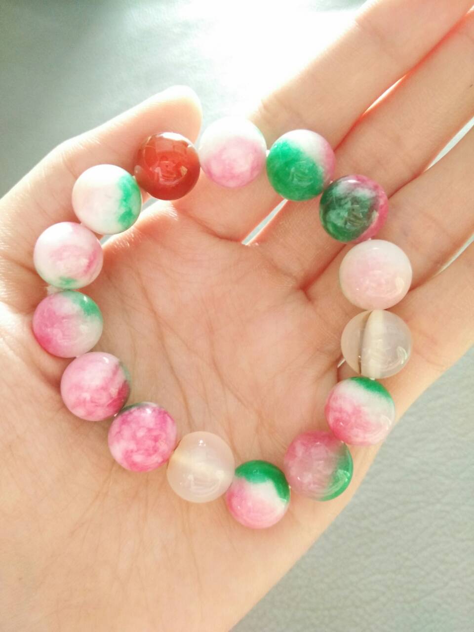 สร้อยข้อมือหิน/พลอยจิลเวอรี่ วัดท่าขนุน (ฮก ลก ซิ่ว)