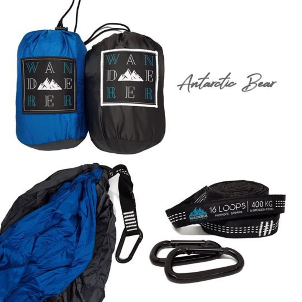 Wanderer Hammock ยาว 3 เมตร เปลเดินป่า เปลพกพา รับน้ำหนักได้ถึง 4 คน ขนาดใหญ่พิเศษ นอนสบาย พร้อมมุ้งและฟรายชีท มี 4 สี