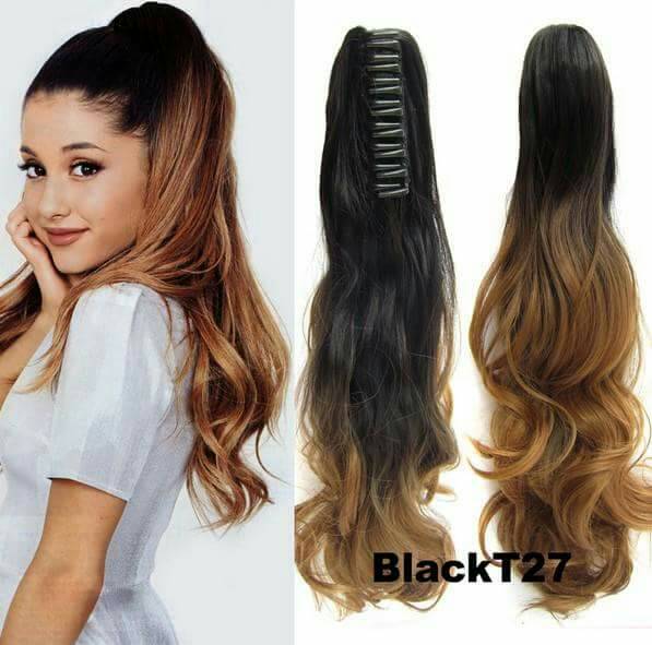 หางม้าหนีบ Ombre แบบลอน (50cm 150g.) สี 1B/T27#