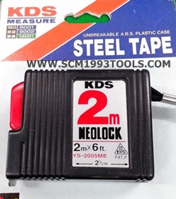 KDS เคดีเอส ตลับเมตร รุ่น NEOLock 2 เมตร (6 ฟุต) กว้าง 1.5 ซม. Steel Tape