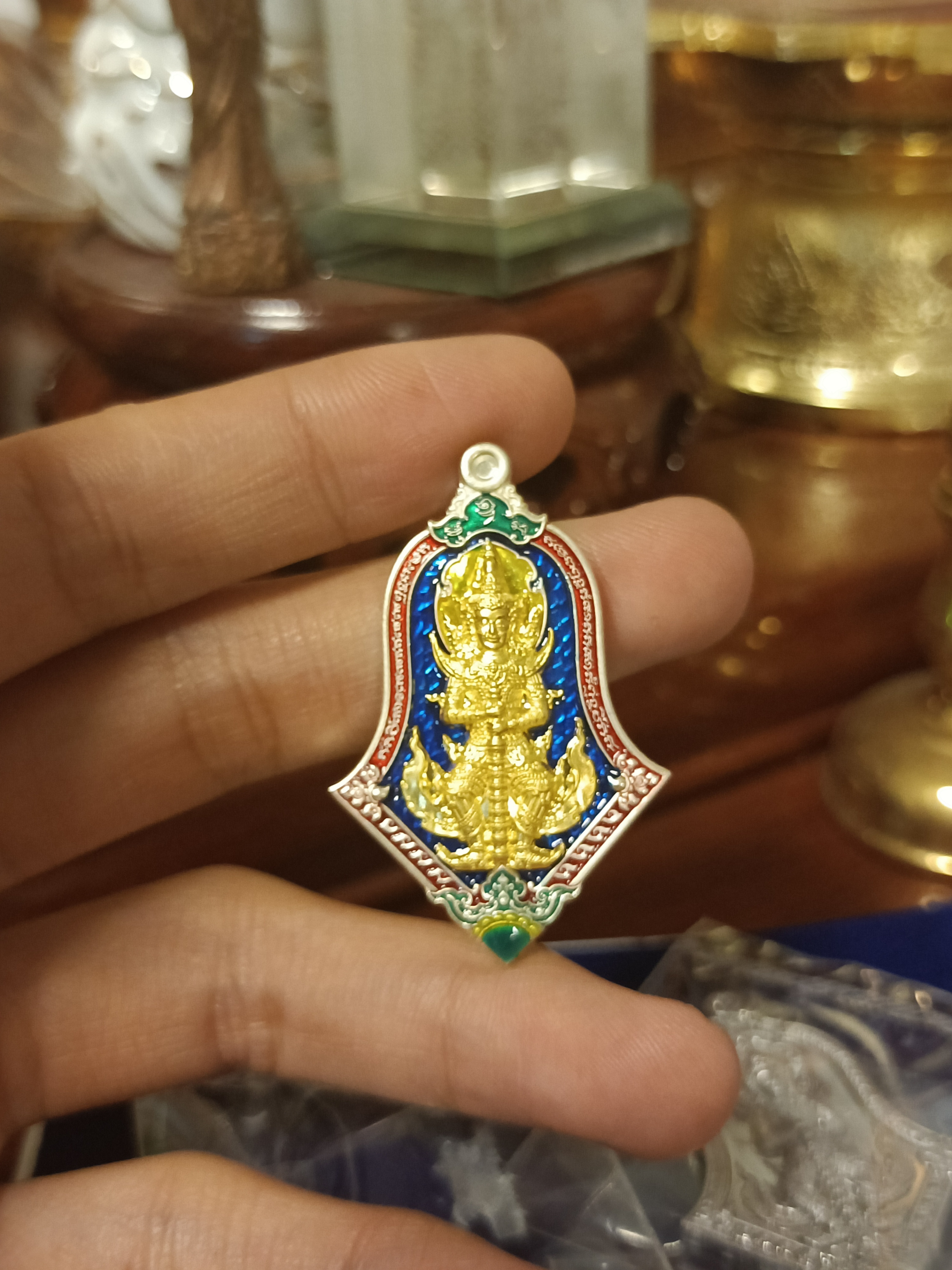 ท้าวเวสสุวรรณ ุชดกรรมการสร้าง 99 ชุด (1ใน 3 ชุดที่มีจาร) รุ่น เจริญทรัพย์ ลพ.เล็ก พุทธาภิเษกและจารพิเศษหลังกล่อง