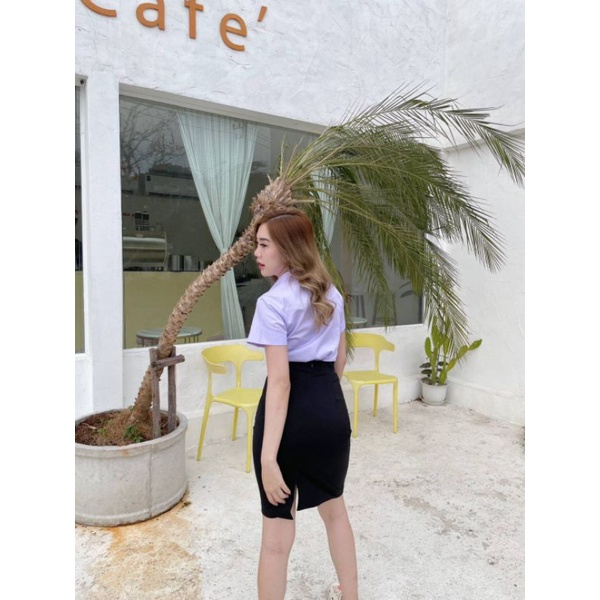 เสื้อผ้าแฟชั่นผู้หญิง กระโปรงทรงเอ ยาว 16-18 กระโปรงนักศึกษา กระโปรงนักศึกษาทรงเอ palmyshop469
