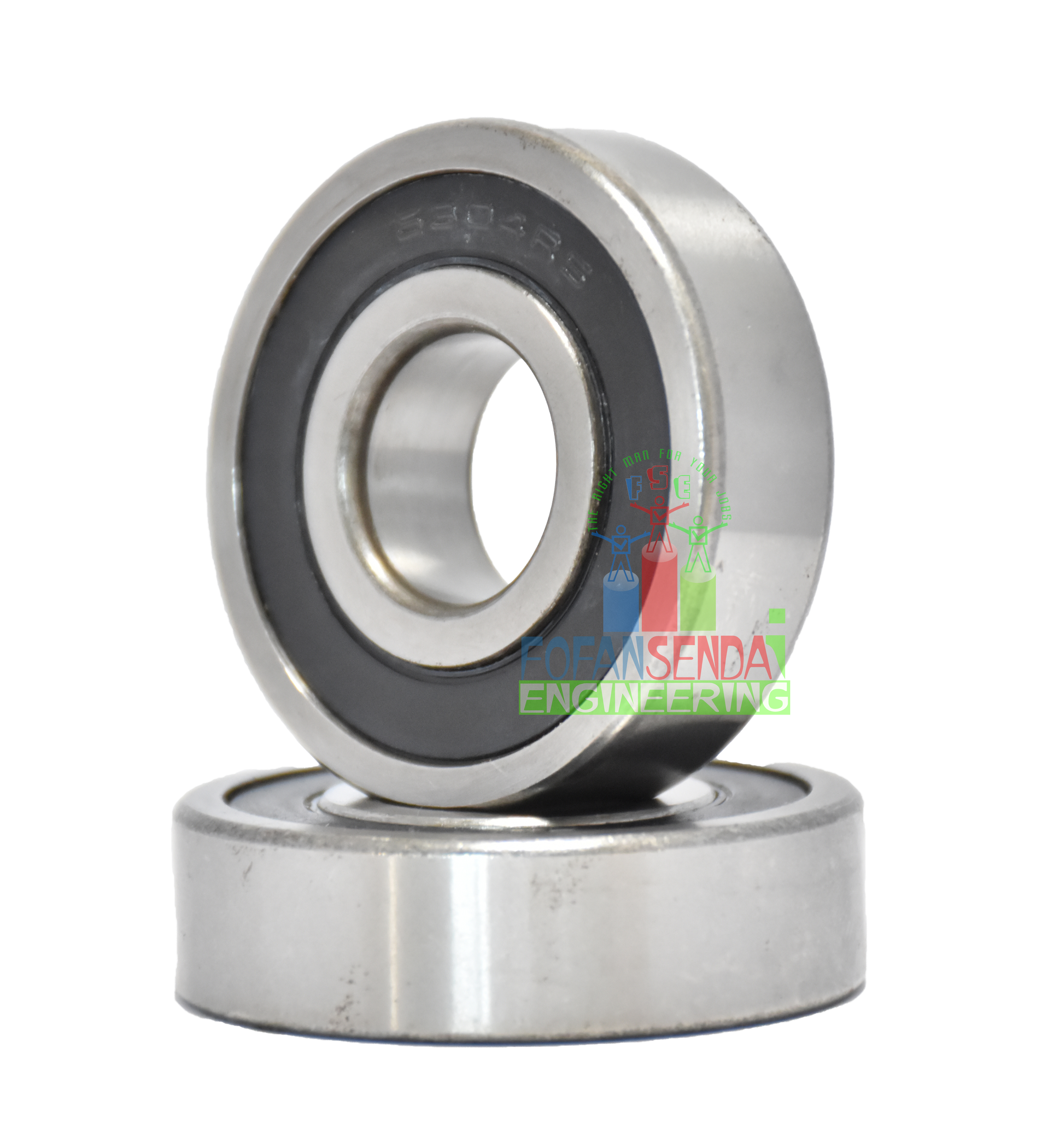 จำนวน50ตลับ NO.6304RS ตลับลูกปืน เกรดAAAอุตสหกรรม BEARING แกน20mm. ขอบยางกันน้ำ ลูกปืนล้อรถเข็น10นิ้ว แม็ก12นิ้ว #ล้อรถเข็น #รถเข็น