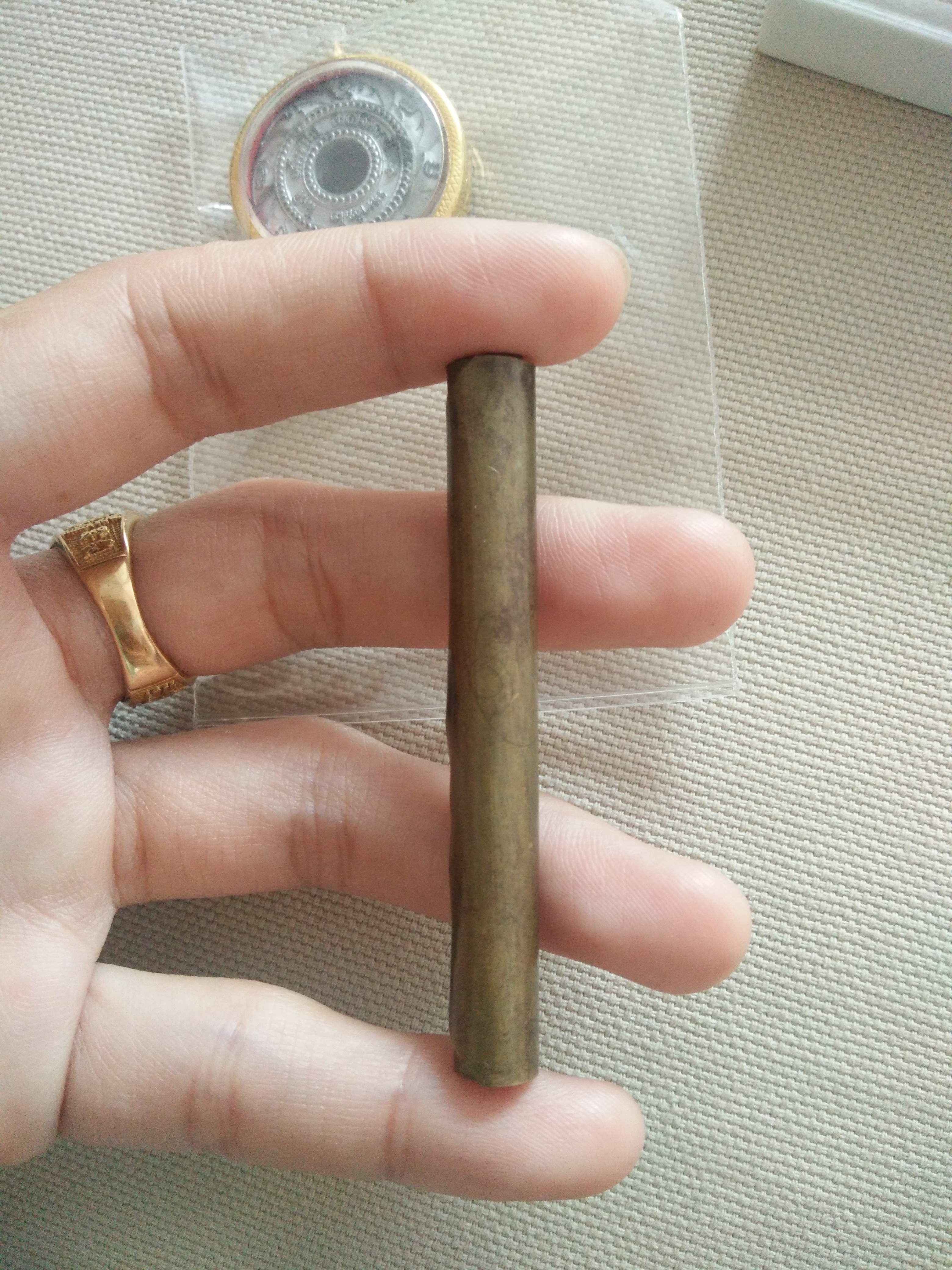 ตะกรุดเดินป่า (ตะกรุด ลพ.ปาน) วัดท่าซุง เสกแจกโดย ลพ.ฤาษีลิงดำ (มีจาร สร้างน้อย หายาก)