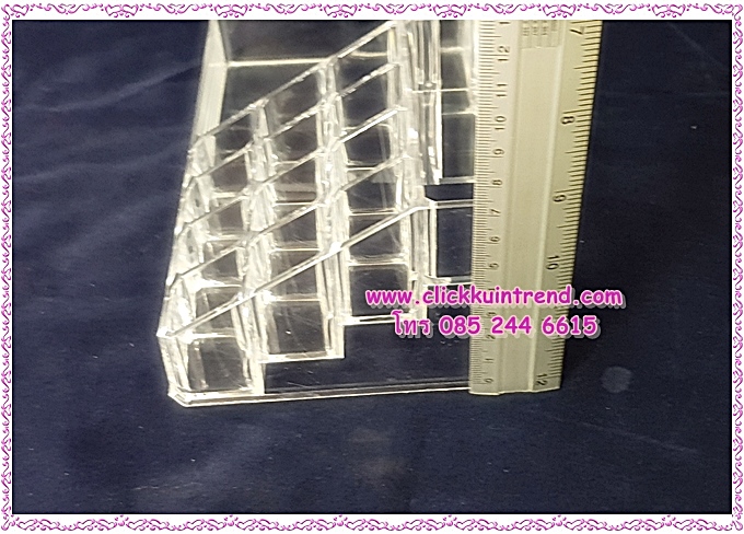 กล่องอะคลิลิกเนื้อหนา สำหรับจัดระเบียบ อุปกรณ์แต่งหน้า/เครื่องสำอางค์ /หรือใส่ลิปสติก