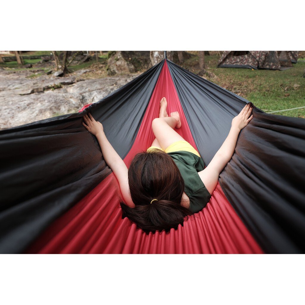 Wanderer Hammock ยาว 3 เมตร เปลเดินป่า เปลพกพา รับน้ำหนักได้ถึง 4 คน ขนาดใหญ่พิเศษ นอนสบาย พร้อมมุ้งและฟรายชีท มี 4 สี