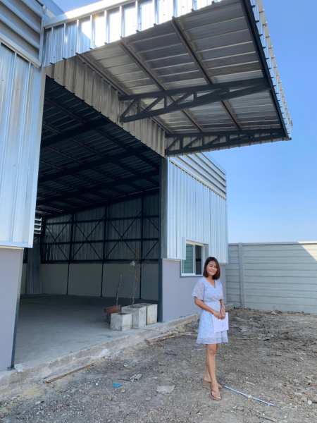 รับสร้างโกดังสำเร็จรูป วัชรพล ขนาด 9.60 x 14.40 x 5.00 m.