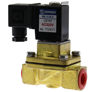 โซลินอยด์วาล์วแบบ Diaphragm SANGI รุ่น WK15 (1/2") - N - 5 - DV24V