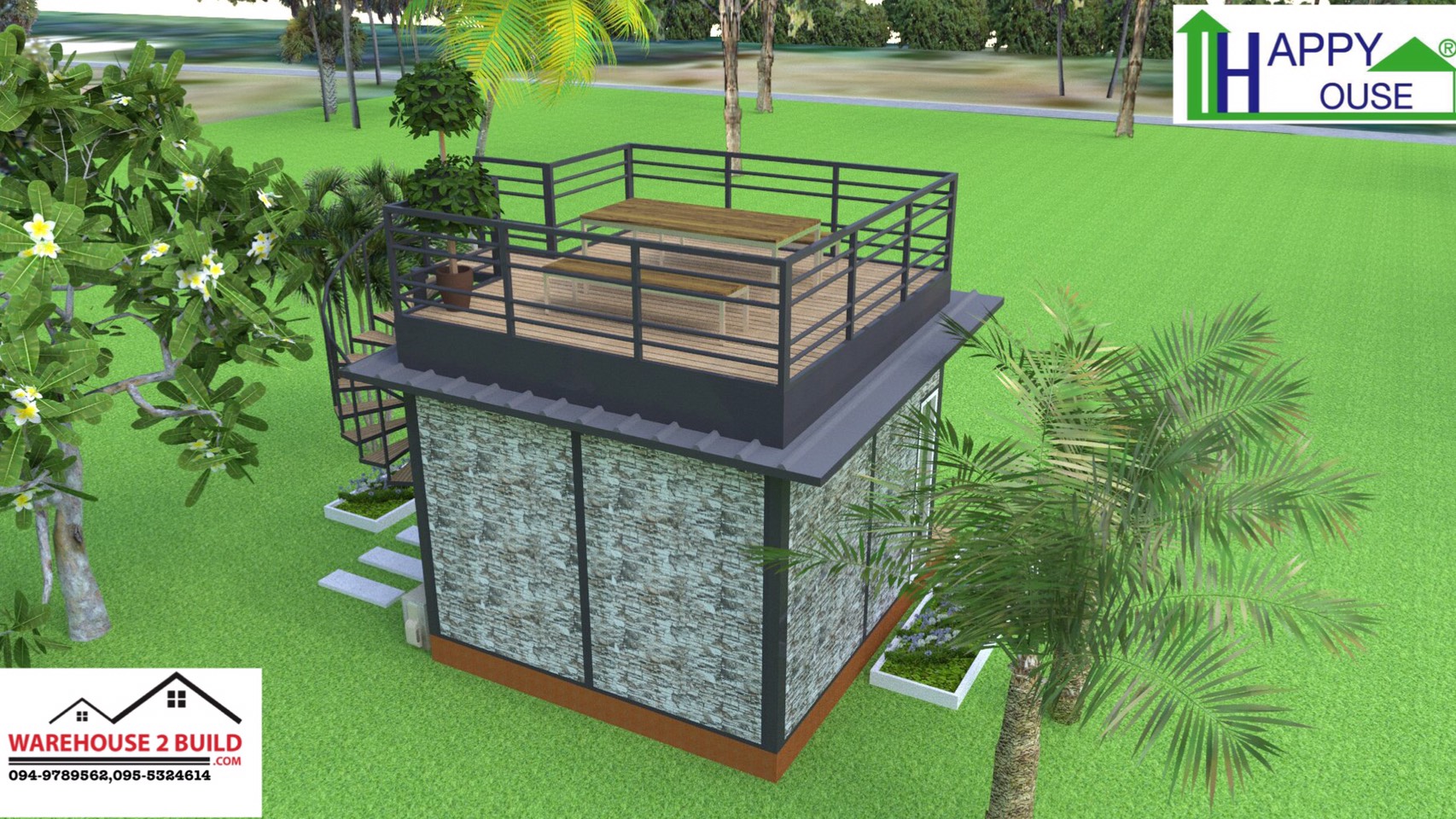 บ้านน็อคดาวน์ บ้านสำเร็จรูป สร้างออฟฟิศ ms-14