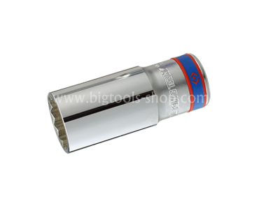 คิง โทนี่ : ลูกบล็อค "ยาว" สีขาว รู1/2" 12 เหลี่ยม King Tony : 1/2"DR. 12PT Metric Deep Socket (4230M)