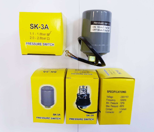 อะไหล่ปั๊มน้ำ Pressure Switch SK-3A Single Contact (1.1 - 1.8 bar)