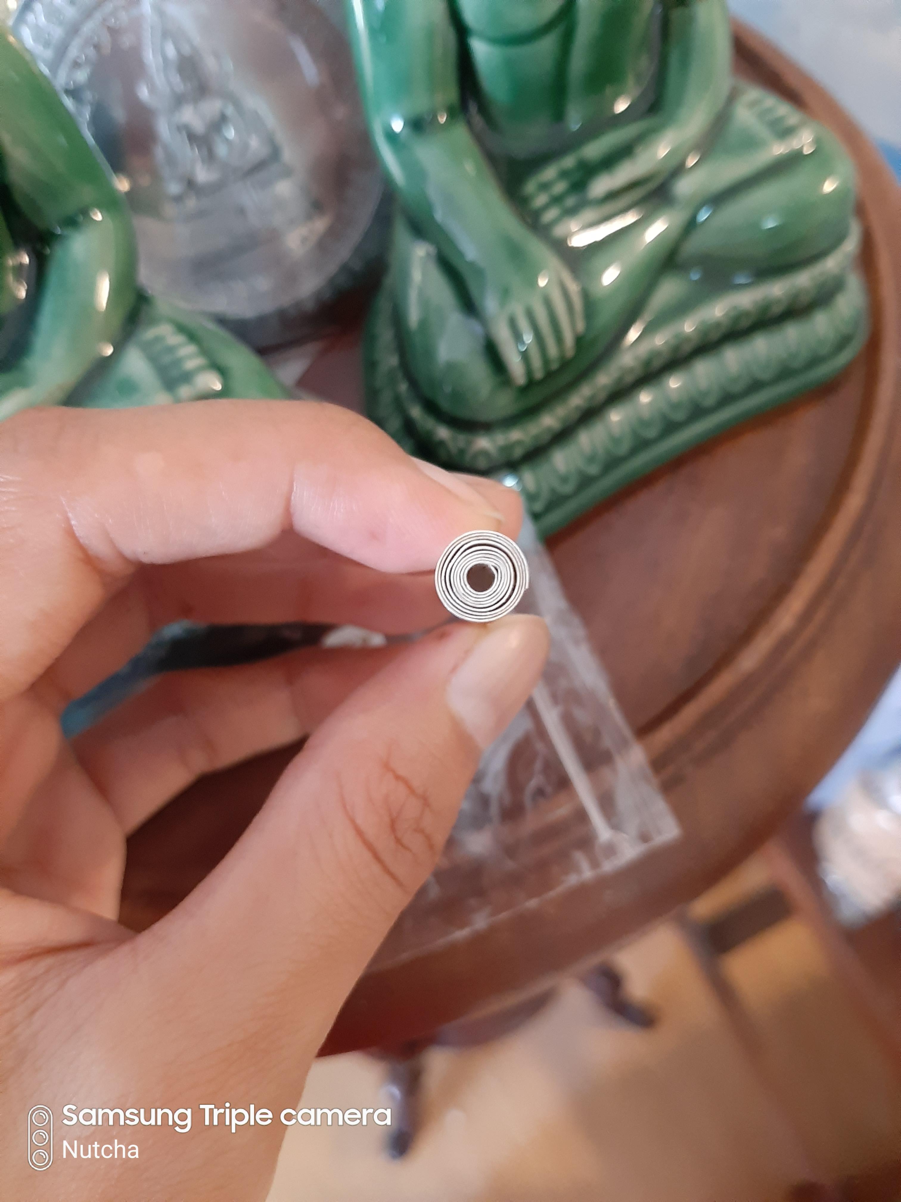 ตะกรุดมหาสะท้อน รุ่น 5 วัดท่าขนุน เลี่ยมทอง พร้อมซองสติ๊กเกอร์เดิม