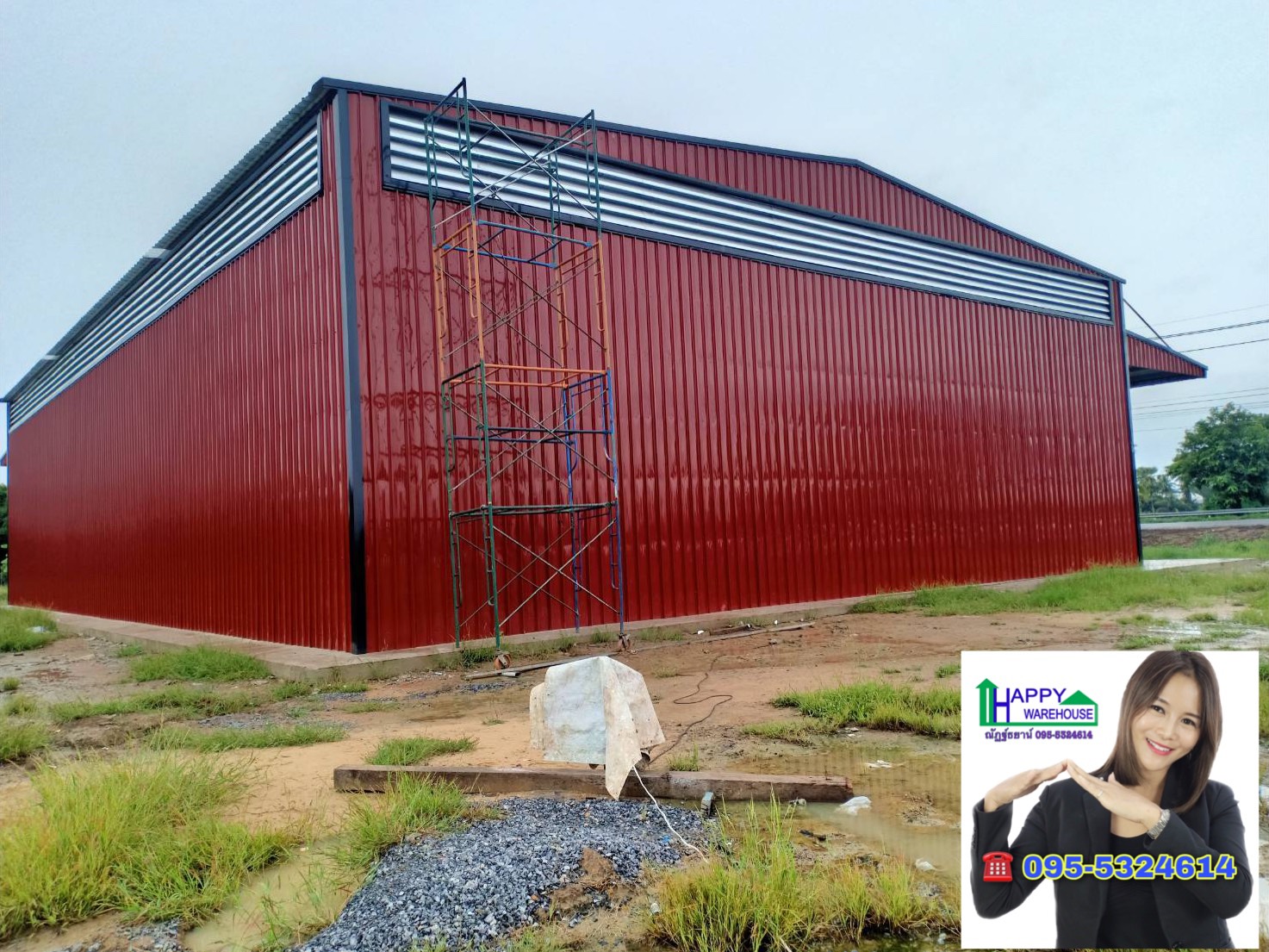รับสร้างโกดัง สิงห์บุรี ขนาด20x30x6.00 เมตร
