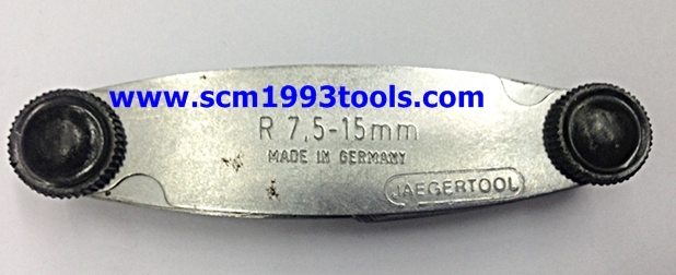 เกจวัดรัศมี 7.5-15 มม. No.106 (32 ใบชุด) เยอรมัน คุณภาพดี RADIUS GAUGE
