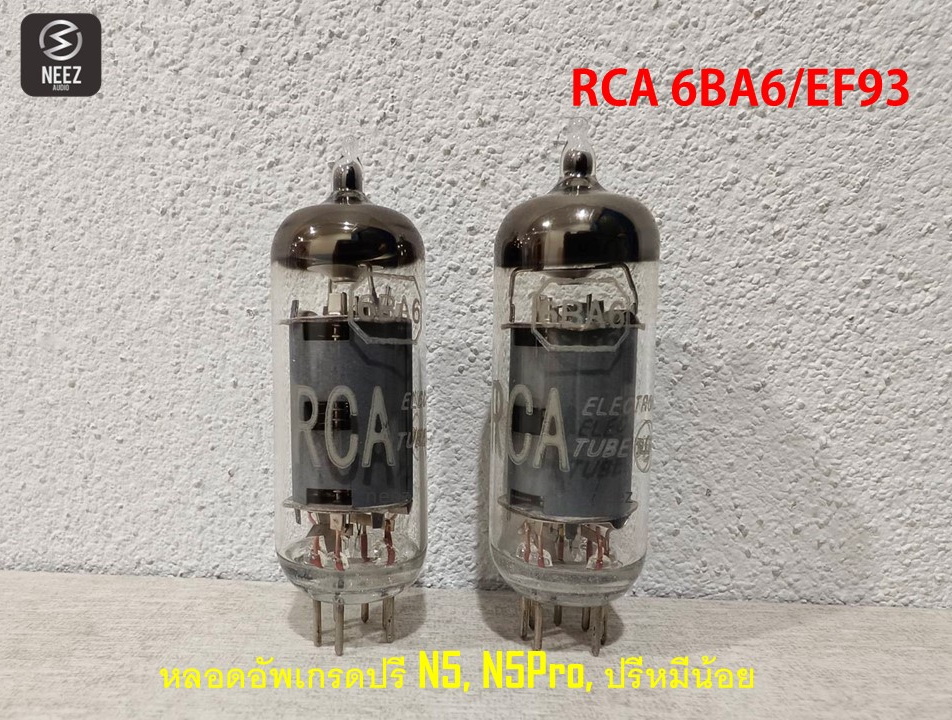 หลอดอัพเกรด RCA USA 6BA6/EF93 (ราคาต่อคู่) ใช้ได้กับปรีN5 / N5Pro / ปรีหมีน้อย ใช้แทน6J1,6J5,6K4ได้เลย