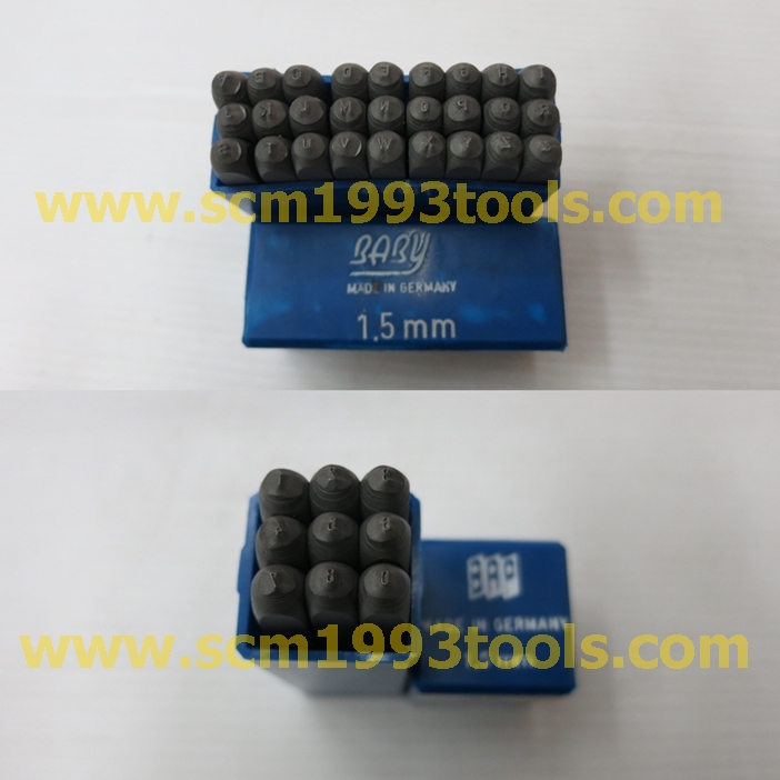 BRP เหล็กตอกตัวเลข 0-9 ไซส์ 1.5 มม. Steel Numbers Stamper