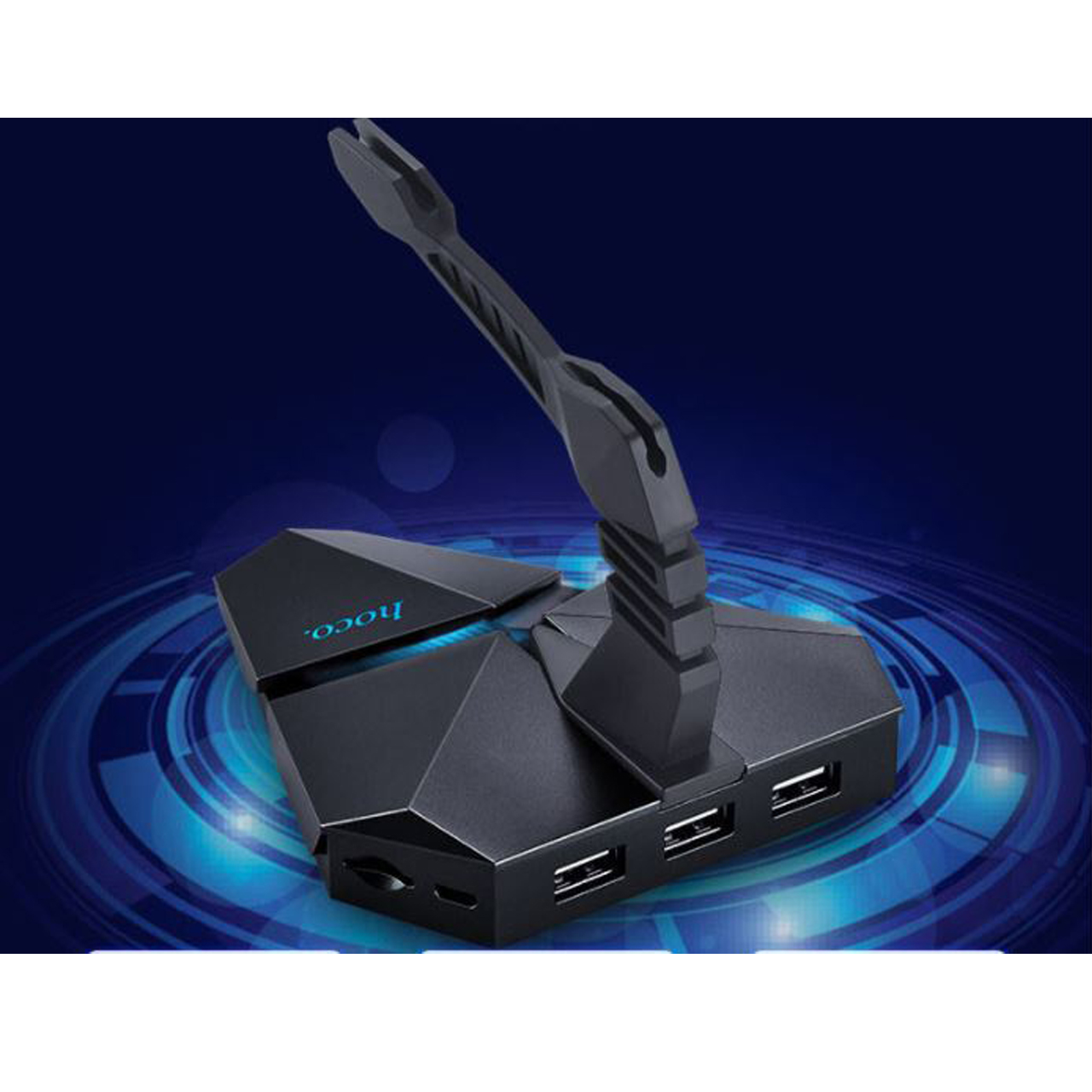 HOCO HB2 Scorpio 3 HUB USB แบบพกพา สีดำ