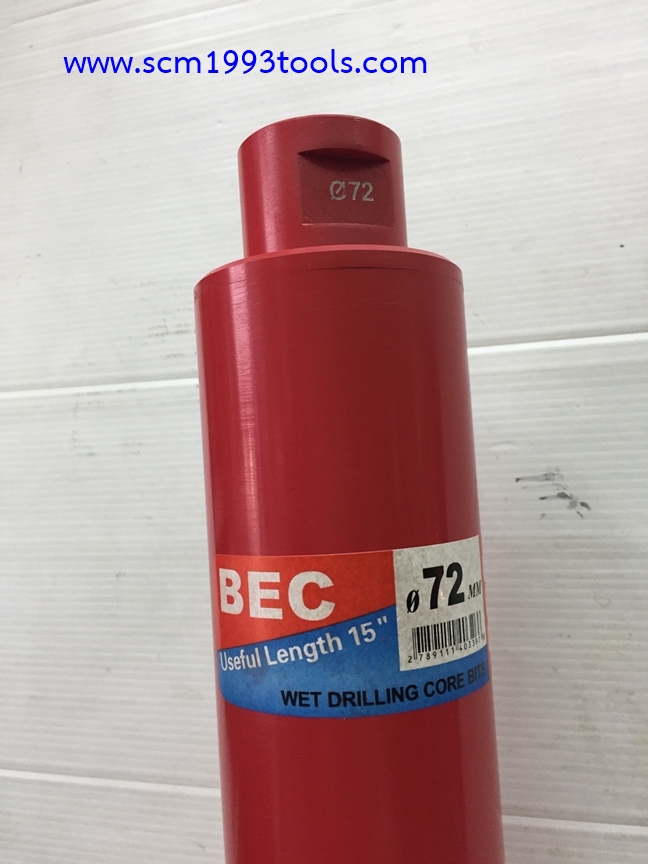 BEC บีอีซี โฮลซอเจาะพื้นคอนกรีต ยาว 450 มม. BEC holesaw for concrete CORE SHANK