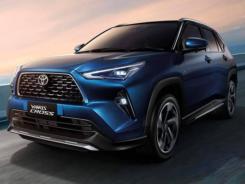 คิ้วกันสาด กันสาด สีชา Toyota Yaris Cross โตโยต้า ยาริส ครอส ปี 2013-ปัจจุบัน (มีเทปกาว 3M) โลโก้สกรีนสีขาว