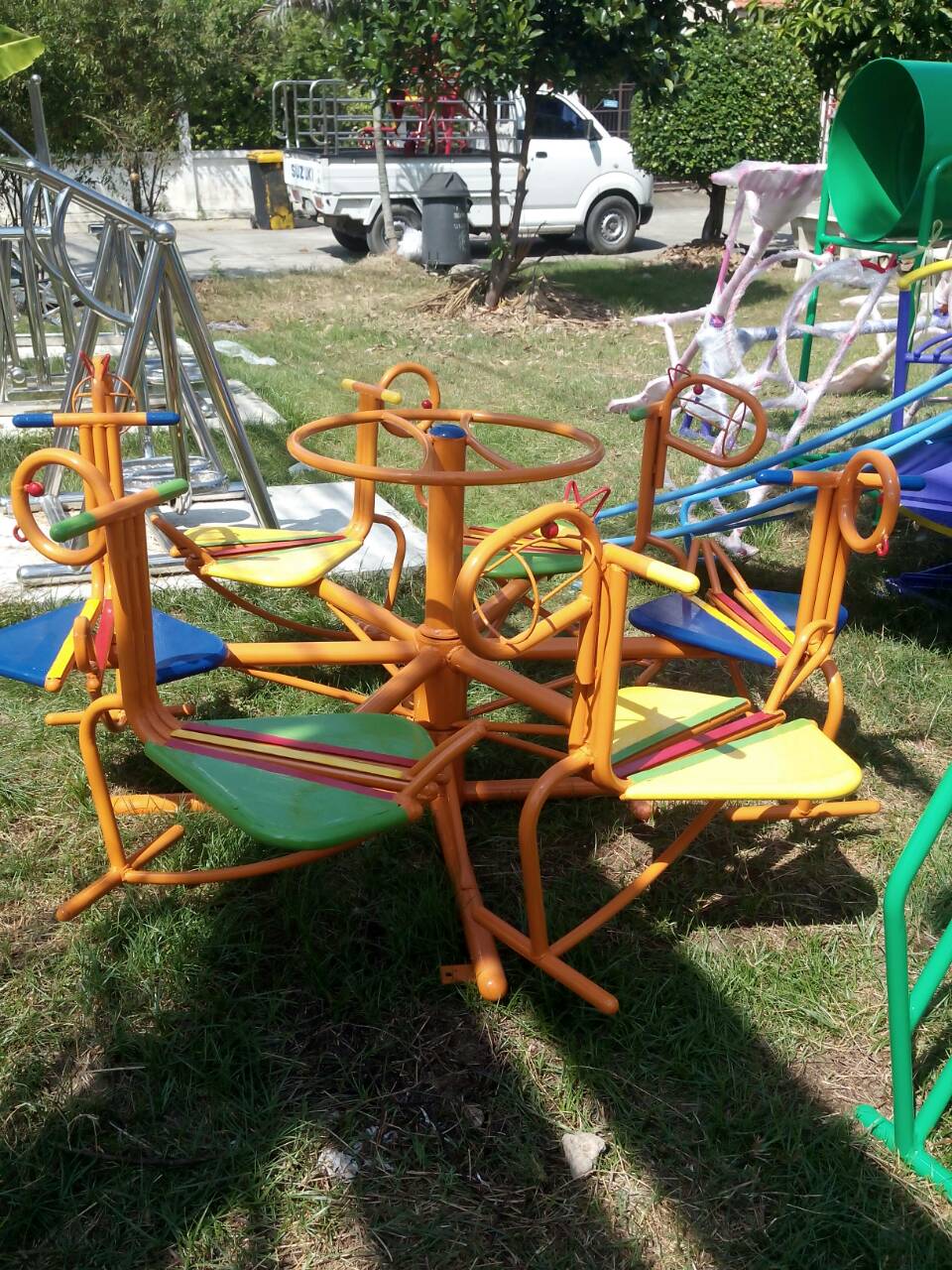 รหัส PG ผลงานติดตั้ง (หมู่บ้านบัวทองธานี3 จ.นนทบุรี) เครื่องเล่นสนามกลางแจ้งสำหรับเด็ก
