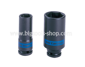 คิง โทนี่ : ลูกบล็อกลม "ยาว" รู 1/2" (6 เหลี่ยม) King Tony : 1/2"DR. Impact Deep Socket (4435M)