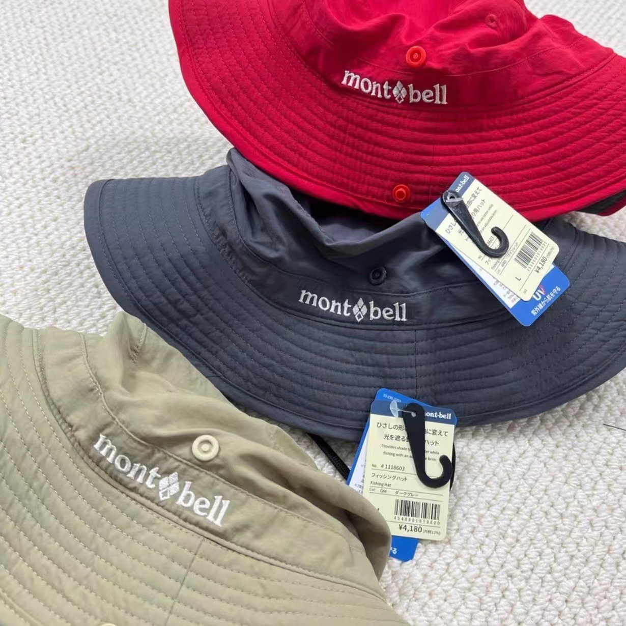 หมวกเดินป่า ตกปลา Montbell Fishing hat ของใหม่ ของแท้ พร้อมส่งจากไทย หมวกกันน้ำ Bucket
