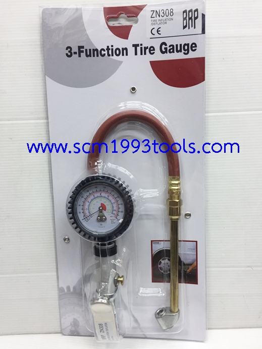 BRP เกจวัดลม เติมลม แรงดัน 220 psi 3-FUNCTION TIRE GAUGE,INFLATOR & DEFLATOR
