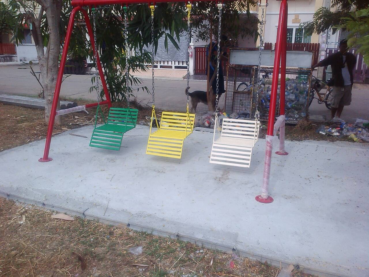 รหัส PG ผลงานติดตั้ง (หมู่บ้านลภาวัล12 จ.นนทบุรี) เครื่องเล่นสนามกลางแจ้งสำหรับเด็ก