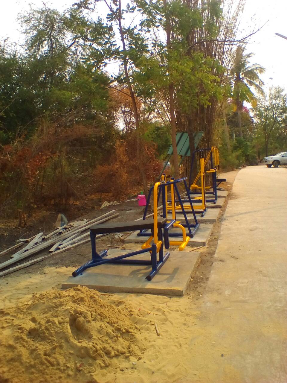 รหัส SM ผลงานติดตั้ง (สระบุรี) เครื่องออกกำลังกายกลางแจ้ง