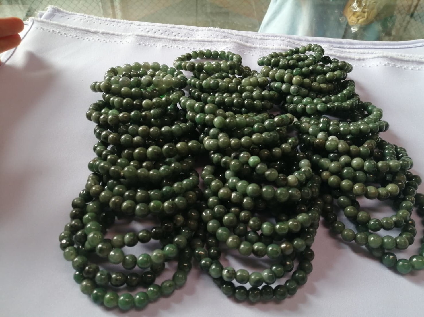 กำไลหยกกันมะเร็ง (เขียวอ่อน)หลวงพ่อวิชัย วัดถ้ำผาจม