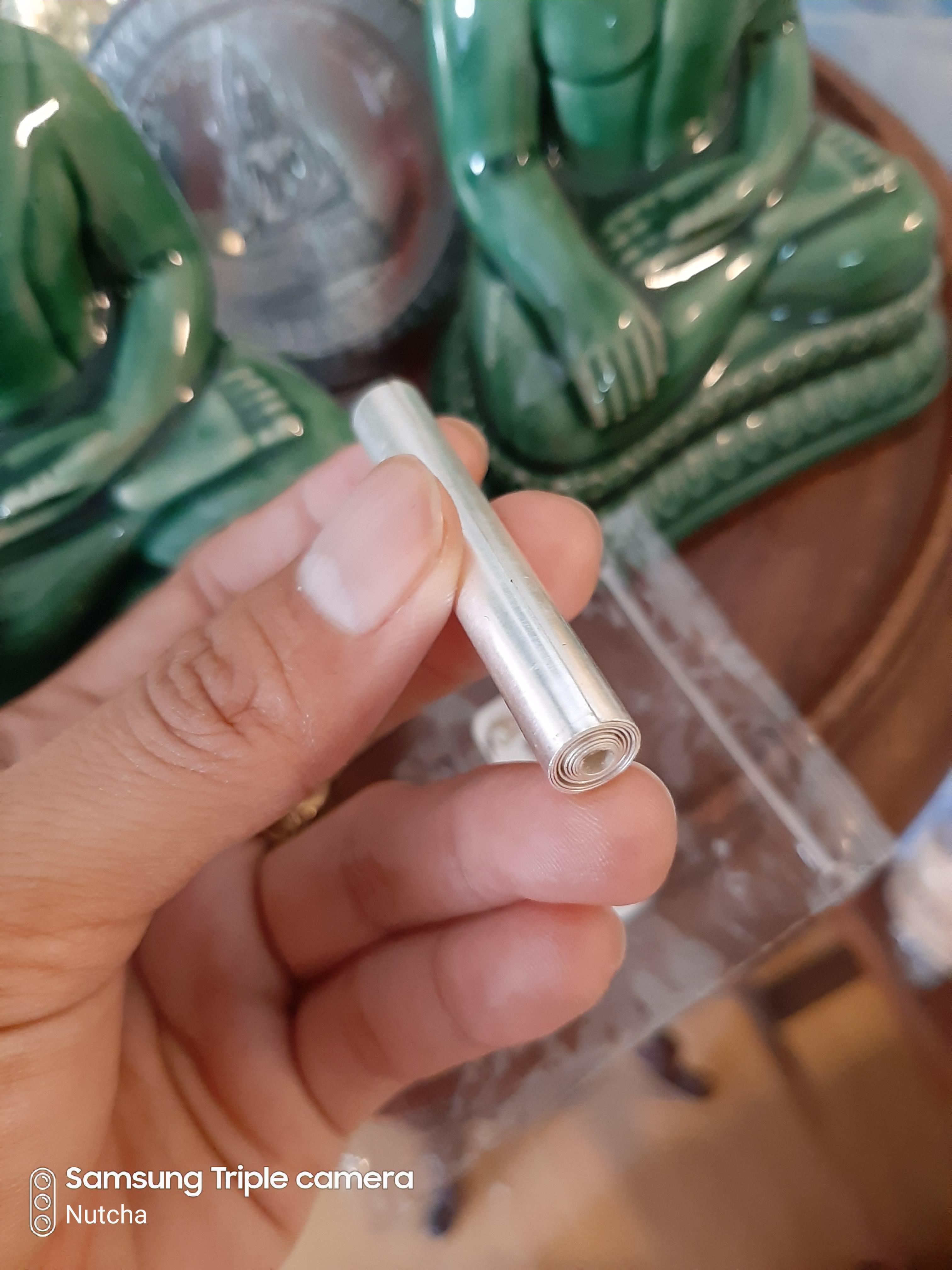 ตะกรุดมหาสะท้อน รุ่น 5 วัดท่าขนุน เลี่ยมทอง พร้อมซองสติ๊กเกอร์เดิม