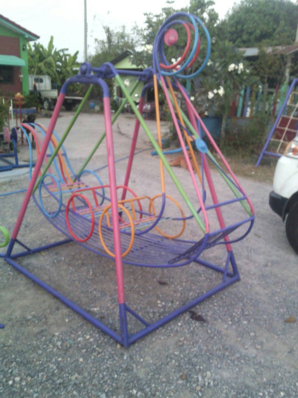 รหัส PG ผลงานติดตั้ง (โรงเรียนบ้านทุ่งถ้ำ-อำเภอท่าสองยาง จ.ตาก) เครื่องเล่นสนามกลางแจ้งสำหรับเด็ก