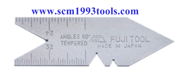 เกจวัดมุมดอกสว่าน 60° หางปลาวัดองศา ตรา FUJI ญี่ปุ่น คุณภาพดี CENTER GAUGE