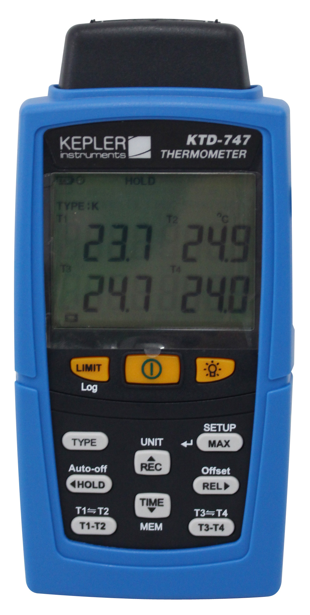 เครื่องบันทึกอุณหภูมิดิจิตอล 4แชนแนล KEPLER รุ่น KTD-747