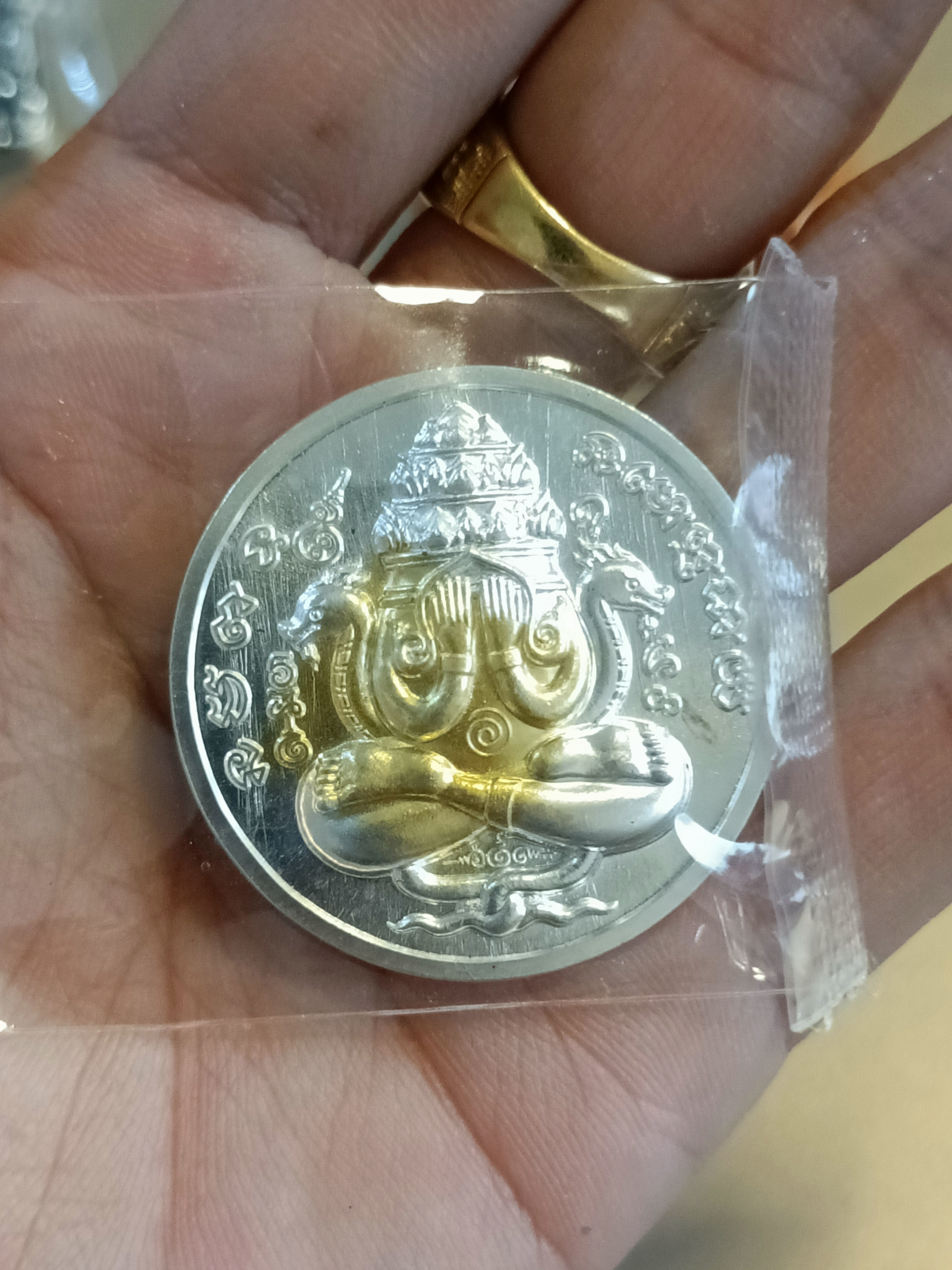 พระปิดตาพังพระกาฬเนื้อเงินบริสุทธิ์พรายทอง No.337 ลพ.หนุน ลป.ศิลา พอจ.ต้อม ลพ.สุริยันต์ พุทธาภิเษก วัดโพธิ์ศรีสะอาด 6 ก.ค. 67