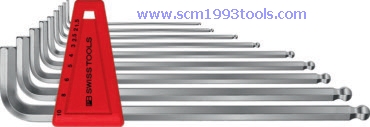 PB Swiss Tool พีบีสวิสทูล รุ่น PB212LH-10 ประแจหกเหลี่ยมหัวบอลแบบยาว 9 ตัวชุด Ball point hex key L-wrench sets for hexagon socket screws