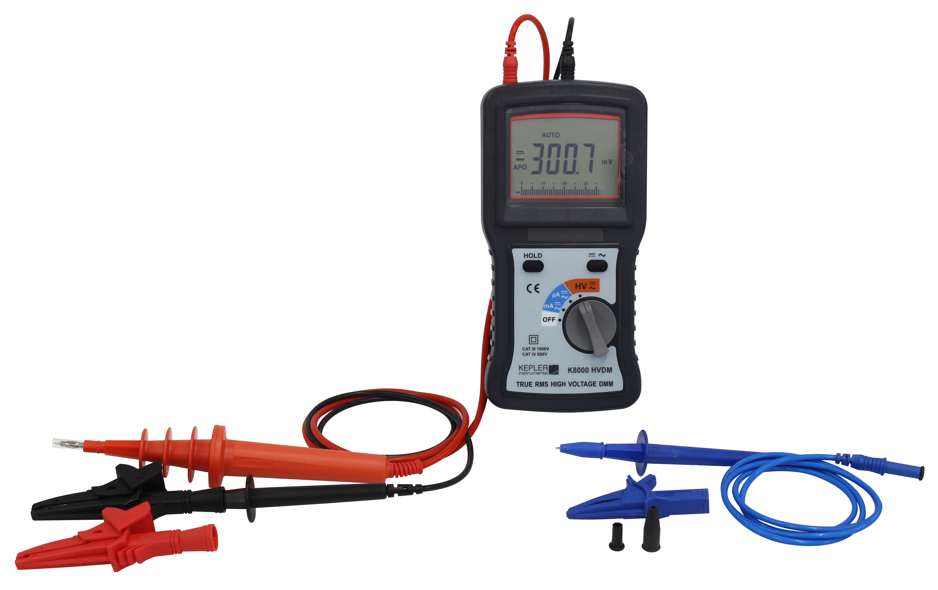 ดิจิตอลมัลติมิเตอร์วัดแรงดันไฟสูง (High Voltage Digital Multi-meters) แบรนด์ KEPLER รุ่น K8000 HVDM
