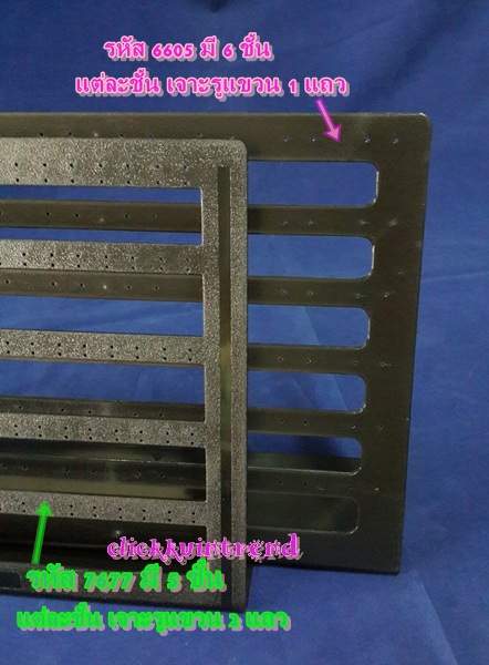ที่แขวนต่างหู ทำจากพลาสติก สีดำ 5 ชั้น ขนาด ก*ส = 34*23.5 ซ.ม.