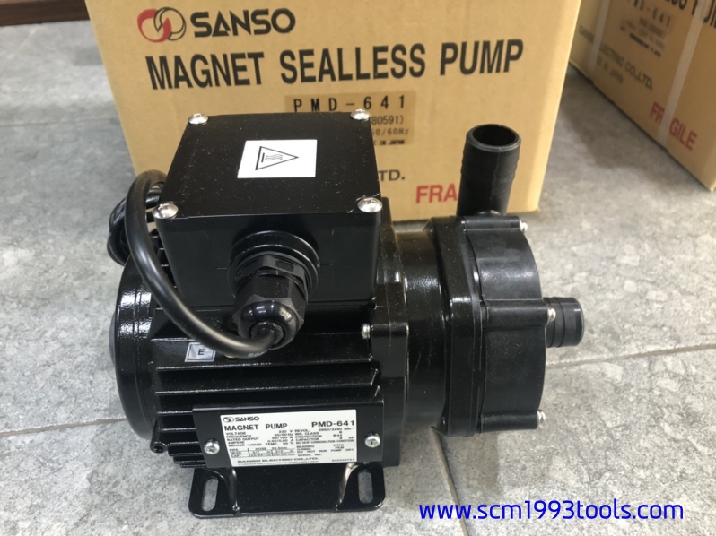 SANSO รุ่น PMD-641 ปั๊มน้ำยาเคมี ใบพัดแม่เหล็ก MAGNET DRIVE SEALLESS PUMP