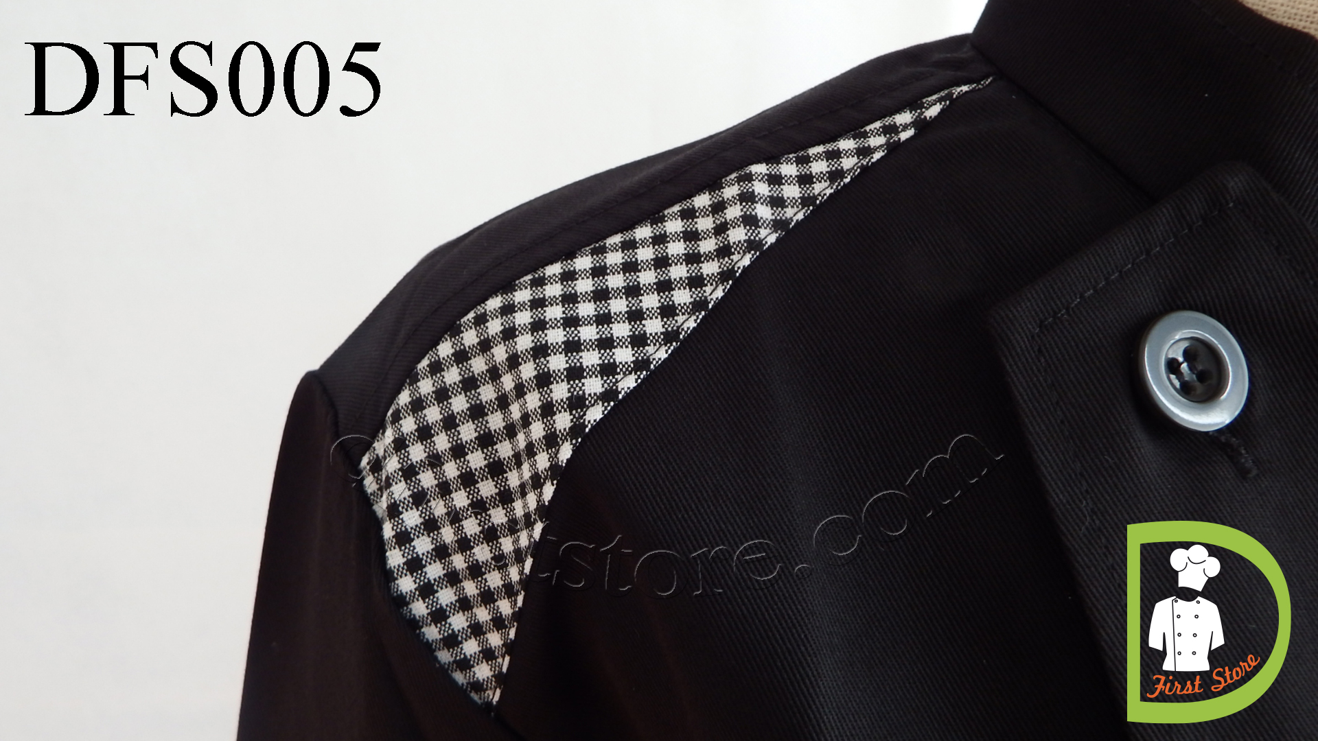 DFS005 Chef Uniform ชุดเชฟสากล (black,สีดำ)