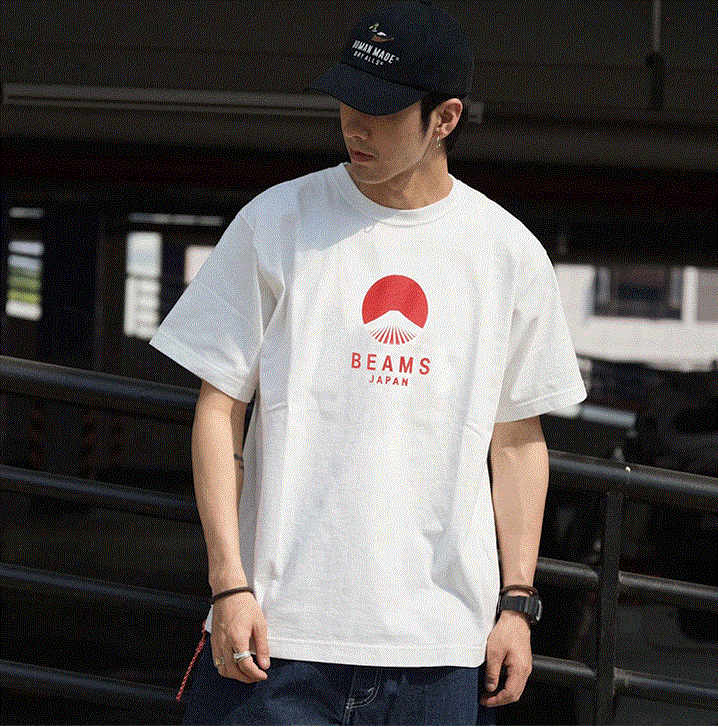 เสื้อโอเวอร์ไซส์ Beams Japan ของแท้ ของใหม่ พร้อมส่ง เสื้อออกกำลังกาย เสื้อเดินป่า