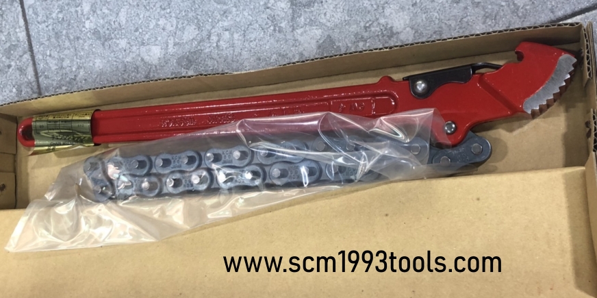 HIT ฮิต รุ่น CW4-390mm. กุญแจจับแป๊บแบบโซ่ (ประแจโซ่) 4 นิ้ว ญี่ปุ่น Chain Wrench